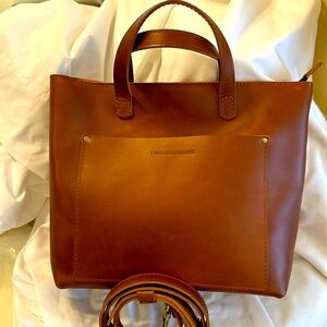 New Portland Leather Medium Crossbody Bag in Honey